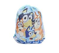 Bluey Borsa con coulisse per bambini, in polietilene, borsa da palestra e nuoto, per ragazzi e ragazze, zaino scolastico, Blu, Taglia unica