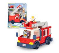 Bluey - Camion dei vigili del fuoco, veicolo della cagnolina Blu, Include figura snodata di Bingo, bambole articolate con accessori per tubi flessibili, scale, camion, famoso (BLY68000)