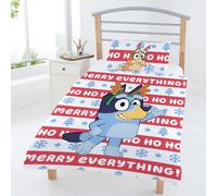 Bluey Parure Lenzuolo Piumone Neve Junior Rosso Bambino Cotone
