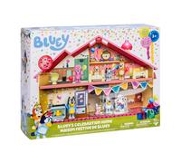Bluey casa celebrazione playset con figura 6cm e sticker