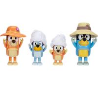 BlueY Confezione da 4 personaggi vacanza con la famiglia; personaggi mobili (6,3 cm), bingo, bandito e peperoncino; con accessori; ricreare i migliori momenti della serie animazione