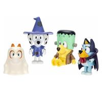 Bluey Confezione da 4 statuette, statuette articolate Amici preparati a IR di Avventura, Bambole della serie per bambini, giocattoli esclusivi, famosi (BLYA0000)