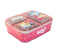 Bluey Contenitore rettangolare multi scomparto per bambini, per scuola, viaggi, pranzo, cibo, panini, bento, senza BPA