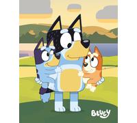 BLUEY COPERTA Morbida Calda PLAID 150x120cm Bingo Papa Bandit ORIGINALE