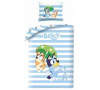 Halantex Bluey BY1324 - Set di biancheria da letto per bambini, 140 x 200 cm + 70 x 90 cm, 100% cotone, con licenza ufficiale