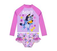 BlueY Costume Piscina Bambina, Costumi Ragazza Manica Lunga, Costume da Bagno Ragazza | Rosa 2-3 Anni
