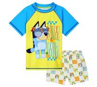 BlueY Costume Piscina Bambino Bambini Piccoli 2 Pezzi Costumi da Bagno con Pantaloncini Mare e Maglietta Piscina Bambino Idee Regalo (4-5 Anni, Giallo)