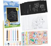 BlueY DIY Kit per Disegnare Bambini, 4-in-1 Set di Materiali per Fogli Adesivi, Matite per Acquerelli, Scratch Art e Accessori Regali Bambini (Multi 4-in-1 Set)