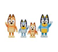 Bluey e Famiglia: Bingo, Bandito e Peperoncino 4 Figure Pack Articolato Personaggio Action Figure 6,3 cm Giocattolo da Collezione Ufficiale