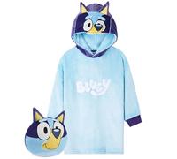 BlueY Felpa con Cappuccio Bambina, Pile Felpe Oversize - Regalo Ragazza (Blu Cuscino, 2-4 Anni)