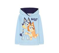 Bluey Felpa con cappuccio per bambini in cotone, Blu, 6-7 Years