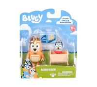 Bluey Figur 2 Pack Baby Race | 2 Figuren Pack con Chilli e Baby con accessori