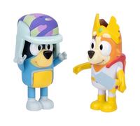 Bluey Figura 2-Pack - Confezione da favola, 6,35 cm Figure di peperoncino nel suo costume da supereroe e bandito che indossa il cappello, ricrea i momenti preferiti dell'episodio - Fairytale