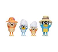 Bluey Figure 4-Pack, viaggio di famiglia, 2,5 pollici figure posizionabili di Bl