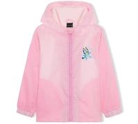 BlueY Giacca Antipioggia Bambina, Impermeabile Bambino con Cappuccio, Foderato in Pile (Rosa, 5-6 anni)