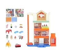 Bluey Hammerbarn - Set da gioco per la spesa, 4 livelli, altezza 55,9 cm, con sollevamento funzionante e ritorno del carrello, con luci e 45+ suoni