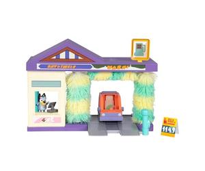 Bluey Il set di gioco del tunnel di lavaggio include una figura esclusiva; gira le spazzole, riempi il serbatoio di benzina e ricrea l'avventura del mostro peloso; giocattolo interattivo per bambini