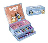 Bluey Inspired Stationery Set - Blue - 26 X 10 X 13 Cm - Includes Case To Colori