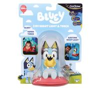 Bluey Luce notturna 2 in 1 e pratica torcia - Luce notturna a LED con timer di spegnimento automatico, multicolore, 14312