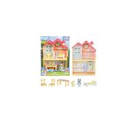 Bluey Mini Playset Portatile | Casa Compatta con Maniglia | 3 Stanze: Cucina, Camera, Bagno | Include Figura e 5 Accessori