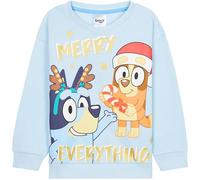 BlueY Natale Felpa Bambina, Girocollo Maniche Lunghe Maglione - Regalo Ragazza (Blu, 5-6 Anni)