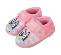 Bluey Pantofole per bambini e ragazze, con licenza ufficiale, con cinturino ricamato, in morbido peluche, rosa, taglie UK 6-12 A2Z 4 Kids Exclusive, rosa, 28 EU