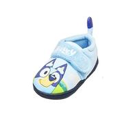 BlueY Pantofole per bambini unisex per ragazzi o ragazze con cinturino a strappo e coda 3D, blu, taglia 11 UK, 29 EU