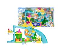 Bluey - Parco a tema, parco a tema, parco acquatico con 2 scivoli e accessori, include figurina bingo, stand lecca lecca e altro, famoso (BLY84000)
