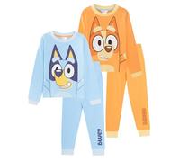 BlueY Pigiama Bambini, Confezione da 2, Pigiama Bingo, Unisex, per Ragazzi e Ragazze, 100% Cotone, a Maniche Lunghe.