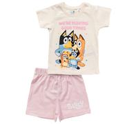Bluey Pigiama 'Bluey & Family' beige / blu / arancione / rosa / nero Bambini Bluey 98