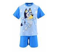 BlueY Pigiama Corto Bambino, Set 2 Pezzi in Cotone, T-Shirt e Pantaloncini (IT, età, 6 Anni, Regular, Azzurro)