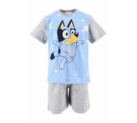 BlueY Pigiama Corto Bambino, Set 2 Pezzi in Cotone, T-Shirt e Pantaloncini (IT, età, 6 Anni, Regular, Grigio)