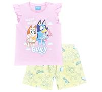 Bluey Pigiama corto da bambina con personaggi, Bluey Shorty Rosa, 2-3 Years