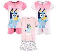 BlueY - Pigiama Maniche Corte Maglietta e Pantaloncino - 100% Cotone - Prodotto Originale - Bambina Bambino [Rosa 20034-3 Anni]