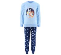 BlueY Pigiama per Ragazzi, 2 Pezzi Maglietta e Pantaloni Lunghi in Velluto per Ragazze, Pigiama in Morbido Pile, Taglia 6 Anni | Blu