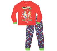 BlueY Pigiama | Pigiama Ragazza | Pigiamone Bambina | Pigiami Invernale Ragazza | Pigiamone Natalizio | Rosso 18-24 Mesi
