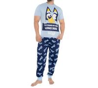 BlueY Pigiama Pigiama Uomo Cotone | Pigiamone da Uomo | Blu XL