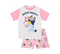 BlueY Pigiama Pigiami Estivi Ragazze | Corto Pigiamone Bambina | Rosa 6-7 Anni