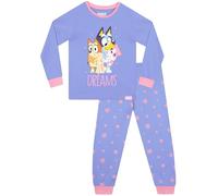 BlueY Pigiama Pigiami Ragazza | Pigiama Ragazza | Pigiamone Invernale Ragazza | Viola 4-5 Anni