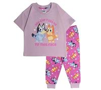 Bluey Pigiami da notte per ragazze e bingo, a maniche corte, pantaloni lunghi, rosa, 6-7 Years