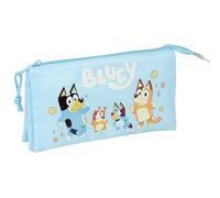BLUEY READY - Astuccio triplo, astuccio per bambini, ideale per bambini in età scolastica, comodo e versatile, qualità e resistenza, 22 x 3 x 12 cm