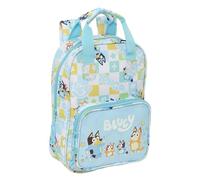 BLUEY READY - Zaino per bambini, adattabile con manici, tessuto riciclabile, ideale per bambini di diverse età, comodo e versatile, qualità e resistenza, 20 x 8 x 28 cm