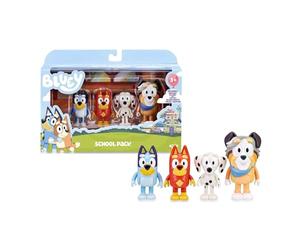 Bluey School Pack Blister composta, Rusty , Chloe , Calypso