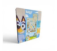 Bluey Set Copripiumino Singolo Blu In Cotone 100% Con Stampa Reverse