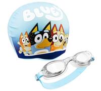BlueY Set Cuffia da Nuoto per Bambini con Occhialini da Piscina Anti-Appannamento