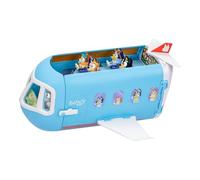 Bluey Set da gioco 3 in 1 con aereo trasformabile con The Heelers, l'aereo si trasforma in un resort e una barca, oltre 25 suoni e frasi, 5 figure - Esclusiva figura del capitano esclusivo, esclusiva