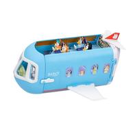 Bluey Set da gioco 3 in 1 con aereo trasformabile con The Heelers, l'aereo si trasforma in un resort e una barca, oltre 25 suoni e frasi, 5 figure - Esclusiva figura del capitano esclusivo, esclusiva