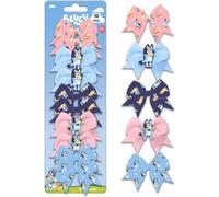 Bluey Set di bellezza accessori | Fiocchi per bambini con design colorato di Bluey e Bingo | Kit per ragazze con 10 pezzi per capelli