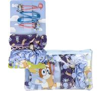 Bluey - Set di bellezza per bambini, colore: blu, set completo, trousse con elastici, bracciale e fermagli per capelli, prodotto originale progettato in Spagna