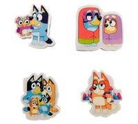 CyP Brands - Bluey, Set di gomme da cancellare, Materiale scolastico, Collezionabili, Personaggi Bluey, Multicolore, Prodotto ufficiale